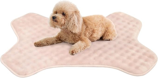 Dog Bed Mat, Soft Foam Dog Crate Pad for Small Medium Dogs, Stylish Bone-Shaped, Anti Slip & Washable Pet Floor Mat Puppy Bed for Crates, Kennel