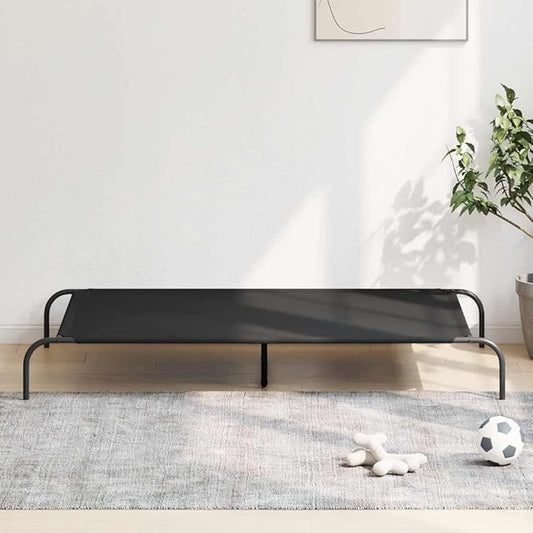 Elevated Dog Bed for Large Breeds, Heavy Duty Raised Pet Cot with Breathable Oxford Fabric and Powder-Coated Steel Frame, Indoor Outdoor Cooling Bed for Dogs up to 150 lbs, 59.1 x 35.4 inches