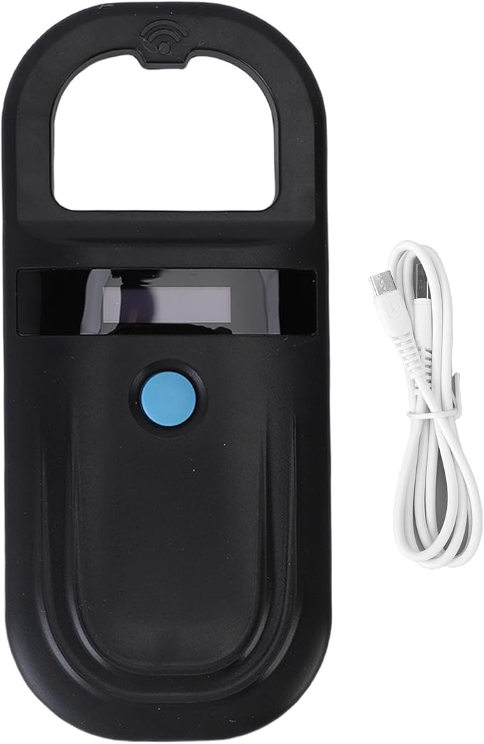 Pssopp Handheld Microchip Scanner, Rechargeable Animal Chip Reader Pet Microchip Scanner with 1000 Records Storage for EMID FDX B ISO11784 85 Pets Cats Dogs Hamsters (Style 2)