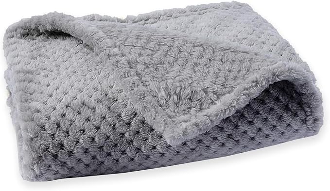 Pet Blanket Warm Soft Dog Blankets Washable Cat Throw Blankets Sofa Bed Couch Furniture Protector Cover for Small Medium Large Dogs Cats, Grey, 39" x 47"