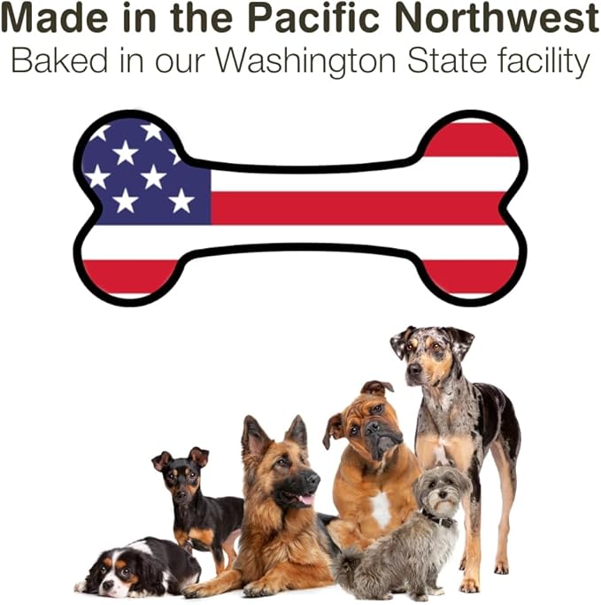 Peanut Butter & Carob Chips Dog Treats – Healthy, Crunchy, Vegan Biscuits with Whole & Real Ingredients – All Natural & USA‐Baked, (7 Ounce, Pack of 3)