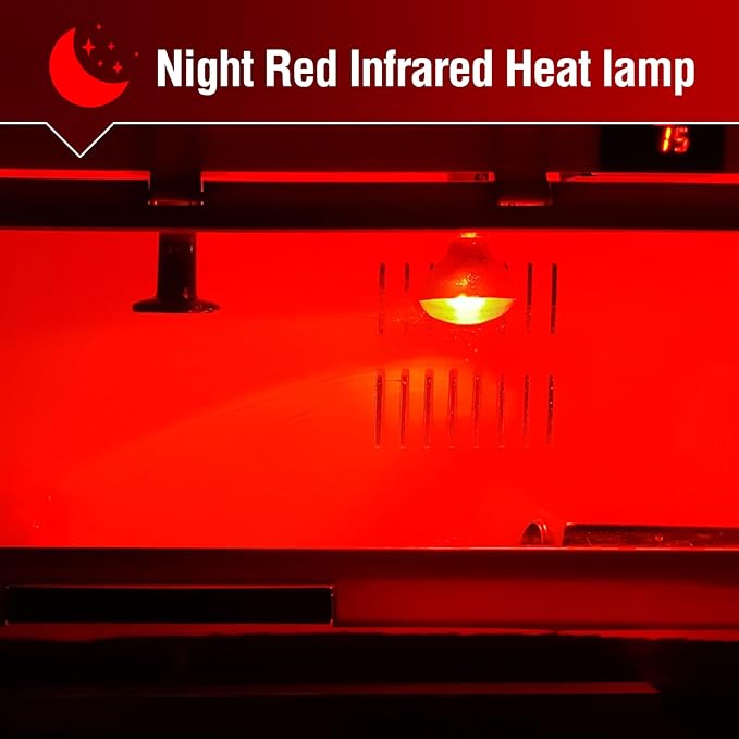 Leoterra Reptile Heat Bulb 2PACK 50w Red Night Heat Bulb (Pack of 2) for Reptile Terrariums,Leopard Gecko,Turtle,Bearded Dargon,Lizard,Snakes Night Use Infrared Heat Lamp