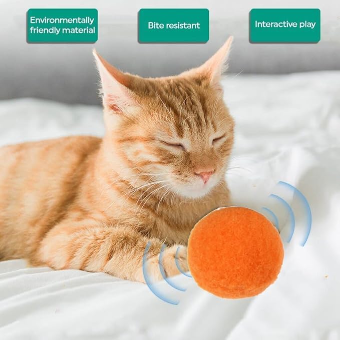 Premium Soft Pom Pom Balls for Kittens - Lightweight, Interactive, Assorted Colors - Plush Toy for Kitten Training and Play - Pet Products for Cats (Mixed Sizes 20 Balls)