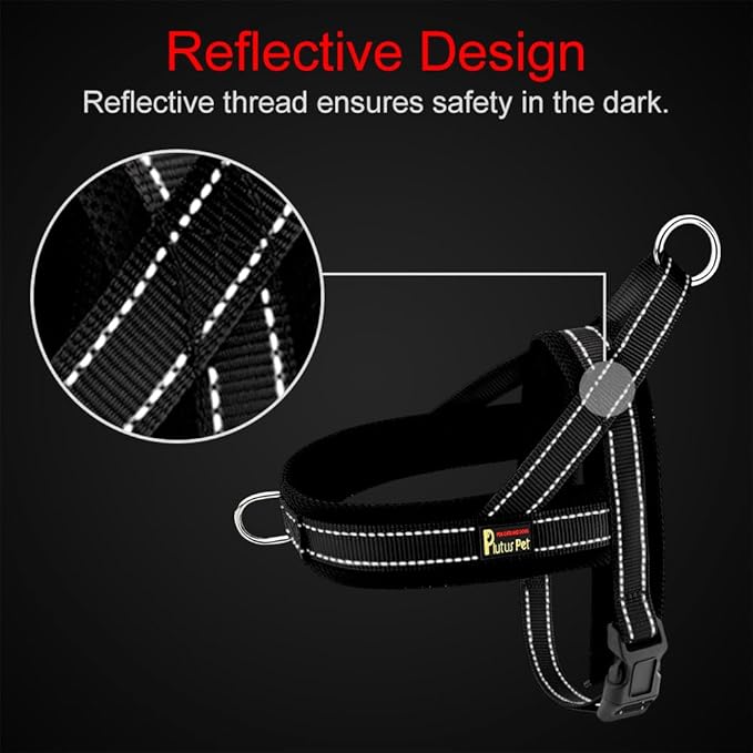 Plutus Pet No Pull Dog Harness with Breathable Mesh Padded, Adjustable Reflective Escape Proof Dog Harness, Quick Fit Dog Vest Harness for Small Medium Large Dogs(M, Orange)