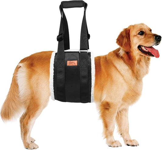 Adjustable Dog Lift Harness Dog Sling for Large Dogs Hind Leg Support Soft Lift Support and Rehab Harness for Weak Rear Legs, Helps Senior, Injured, Disabled and After ACL Surgery Dogs Large