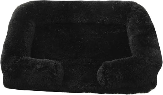 Dog Beds Large Sized dog Orthopedic, Sofa Dog Bed with Waterproof Lining and Nonskid Bottom, Rectangle Washable Dog Bed for Medium Small Dogs and Cats Comfortable ( Color : Black , Size : 23 x 18" )