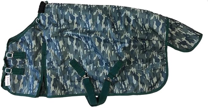 AJ Tack 1200D Waterproof Winter Pony Blanket - 300g Heavyweight Turnout with Fleece Collar, Shoulder Gussets & Tail Flap - Black 58"