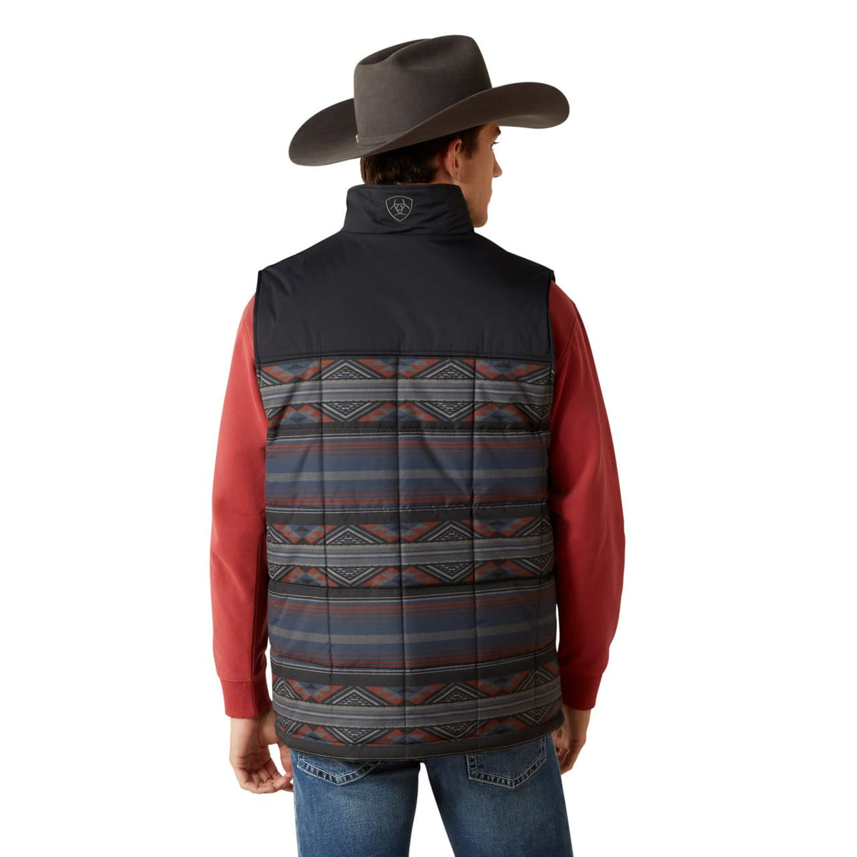 ARIAT Crius Insulated Vest, Southwestern/Rust, Large Tall
