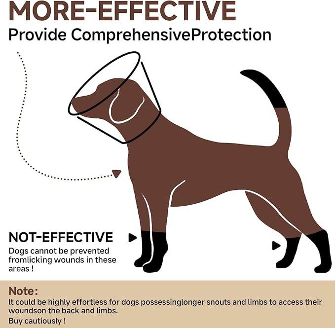 Dog Cone Collar S, Soft Cones for Large Medium Small Dogs,Adjustable Dog Cone Alternative to Stop Licking, Comfy Elizabethan Collar for After Surgery Wound Healing & Hot Spots Brown