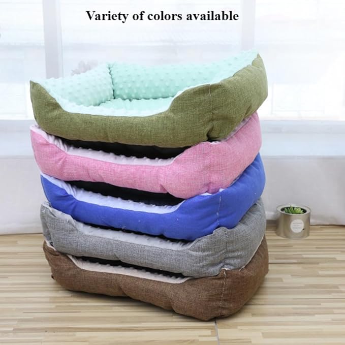 Large Dog Bed with Non-Slip Bottom, Waterproof Orthopedic Cushion, Machine Washable Rectangle Pet Mat - Thick Cozy Bed for Big Dogs(15.75''X3.94''X11.81'',Coffee)