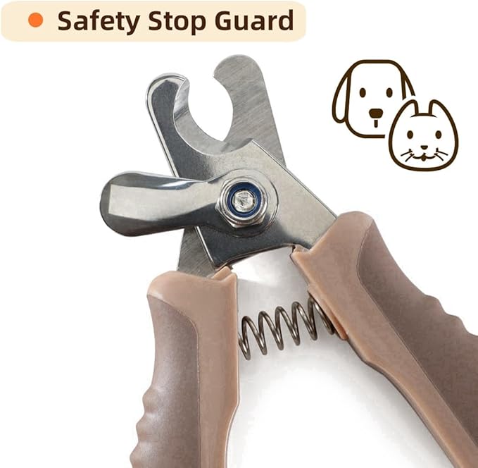 Large Dog Nail Clippers Pet Nail Trimmers for Cats Rabbits Dog Grooming Clippers with Safety Guard to Avoid Over Cutting L