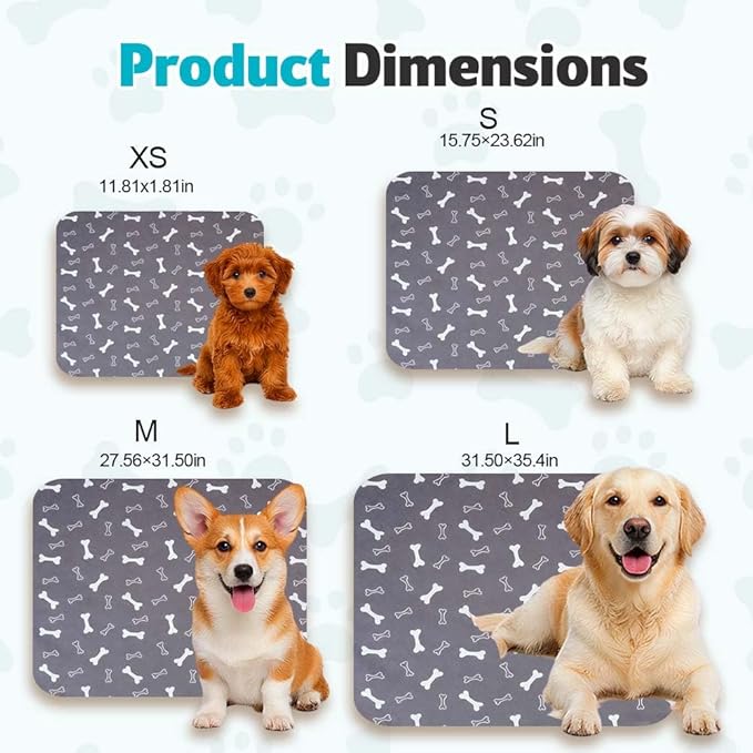 Puppy Pads for Dogs, 2026 New Washable Puppy Pads with Pheromones, Pee Pads for Dogs & Cats, Durable Leak-Proof & Anti-Slip Pet Training Pads for Home & Travel, Reusable (White, 27.6" x 31.5")