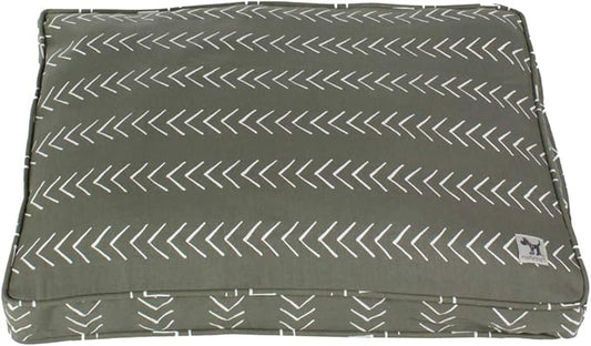 Molly Mutt Sheepy Wool-Filled Crate Pad, GOTS-Certified 100% Organic Cotton Canvas Cover with Soft 100% Natural Wool Insert, Ideal for Dog Bed or Kennel, Forever Young, 24" x 18" x 2.5"