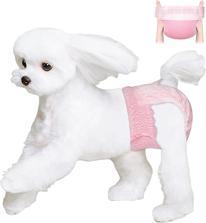 Ambreview Disposable Dog Diapers Female, Just Pull It Up, Doggie Diapers for Female Dogs, Strong Absorbency | Leak Proof, for Dogs in Heat | Elderly | Disabled, XL 100 PCS