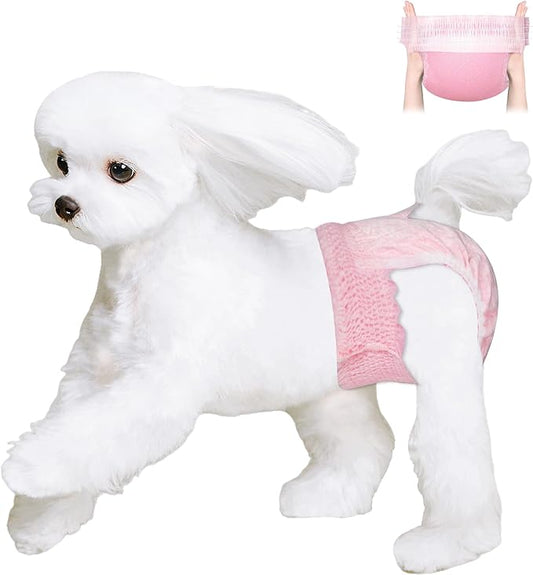 Ambreview Disposable Dog Diapers Female, Just Pull It Up, Doggie Diapers for Female Dogs, Strong Absorbency | Leak Proof, for Dogs in Heat | Elderly | Disabled, XL 100 PCS