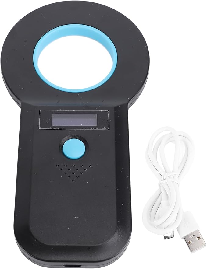 Marhynchus Pet Microchip Scanner USB C Portable Handheld Animal Chip Reader 128 Data Storage for EMID with 0.91in OLED Screen and Rechargeable Battery