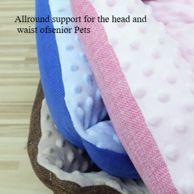Large Dog Bed with Non-Slip Bottom, Waterproof Orthopedic Cushion, Machine Washable Rectangle Pet Mat - Thick Cozy Bed for Big Dogs(15.75''X3.94''X11.81'',Pink)