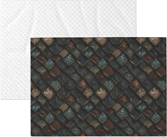 Waterproof Dog Blanket Soft Pet Blanket for Puppy Cat, Fleece Cat Throw Blankets for Furniture Bed Couch Sofa Reversible - Realistic Scales 1