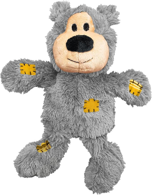 KONG - Wild Knots Bear - Internal Knotted Ropes and Minimal Stuffing for Less Mess - for Small/Medium Dogs (Assorted Colors)