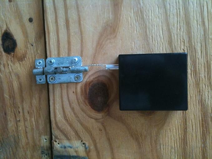 Easy Out Automated Pet Crate Opener for Single or Double Latch Crates, Activated by Remote Control or Wi-Fi Smart Plug, Model EOD2
