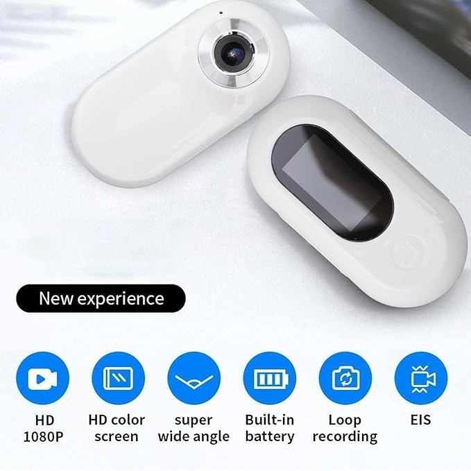 Pet Collar Camera, 1080P Camera for Dogs Cats with LCD Display, 170° Wide Angle, 5 Minutes Video Recording, 3 Hours Battery Life, Mini Action Cameras for Video Records