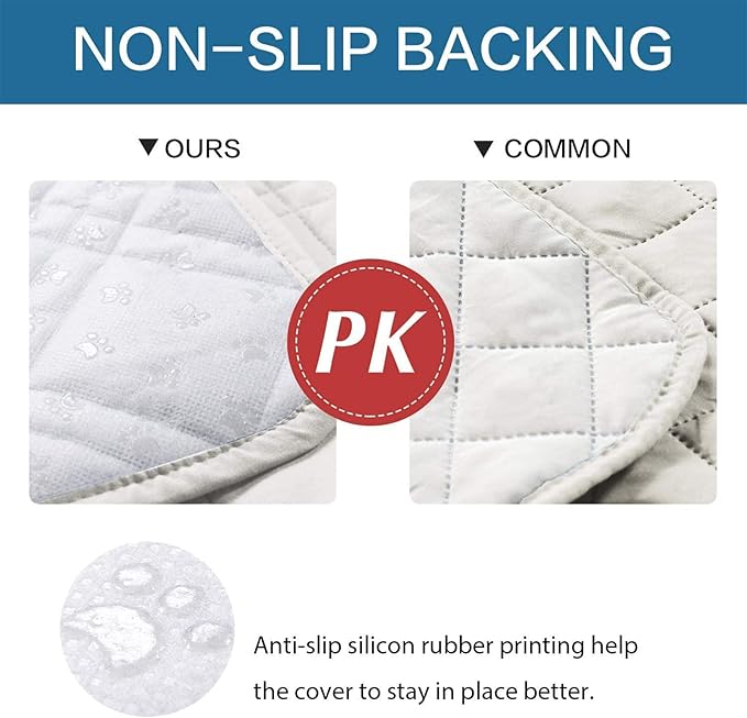 Waterproof Dog Bed Covers for Couch Protection, Water-Resistant Soft Dog Pet Blanket Anti-Slip Dog Blanket for Bed, for Furniture Bed Couch Sofa (Ivory White,86x82inch)