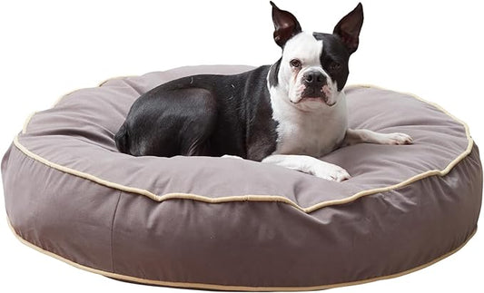 Happy Hounds Scout Round Reversible Pillow Dog Bed, Medium (36" x 36"), Fog