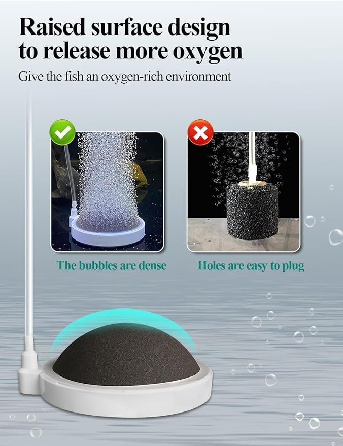 UPETTOOLS Aquarium Air Stone Fish Tank Bubbler Small Nano Air Bubble Stone Super-High Dissolved Oxygen Diffuser Makes Super Tiny Bubbles 4 Inch
