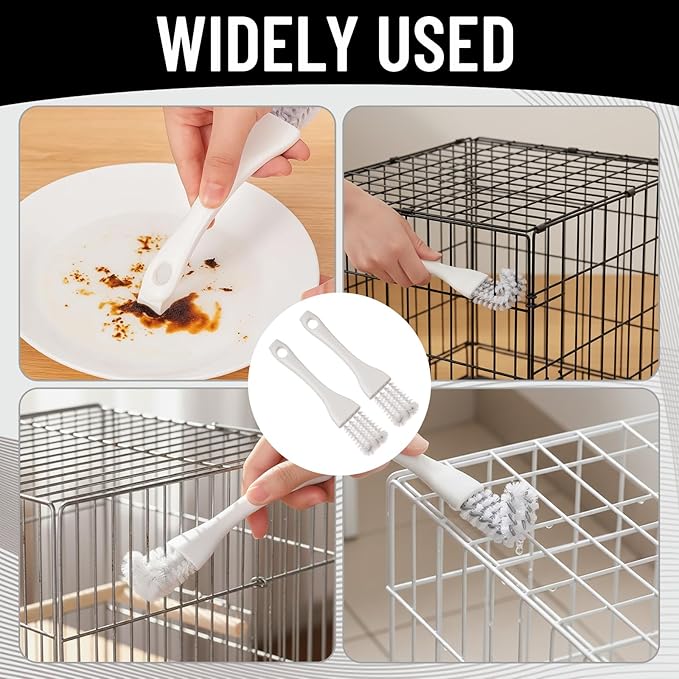 2 PCS Bird Cage Cleaner, Long Handle Bird Poop Remover for Pet Cages, Professional Parrot Cage Accessories Toolfor Better Cleaning of Bird Droppings from Pet Cages Parrot Cages Bird Perches