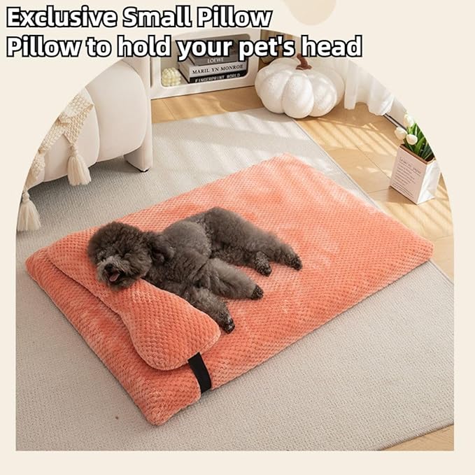 Dog Bed for Small Medium Large Dogs, Dog Mattress with Removable Pillow for Crate Kennel, Sofa Dog Bed, Super Soft Pet Bed for Dogs and Cats, Pet Beds & Furniture (Dark Grey,X-Large)