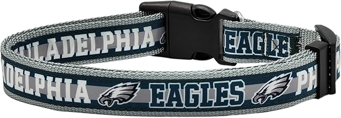 NFL PET Collar Philadelphia Eagles Dog Collar, Medium Football Team Collar for Dogs & Cats. A Shiny & Colorful Cat Collar & Dog Collar Licensed by The NFL