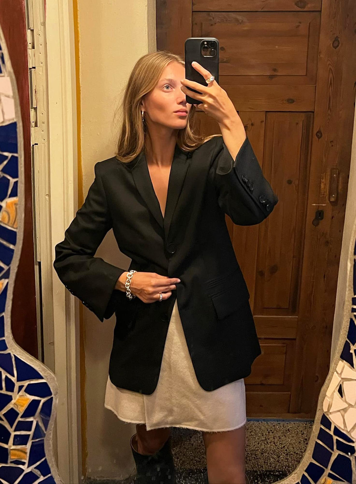 Febriajuce Womens Casual Long Sleeve Lapel Oversized Button Work Office Blazer Suit Jacket
