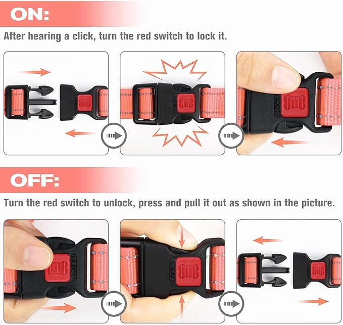 Joytale Martingale Collar for Dogs, Reflective Heavy Duty for Safety, Quick Release Buckle, Adjustable Nylon Collars for Puppy and XSmall Dogs Walking Training, Neon Pink, XS