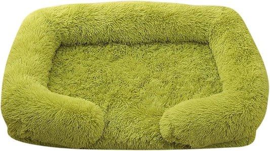 Dog Beds Large Sized dog Orthopedic, Sofa Dog Bed with Waterproof Lining and Nonskid Bottom, Rectangle Washable Dog Bed for Medium Small Dogs and Cats Comfortable ( Color : Green , Size : 51 x 35" )