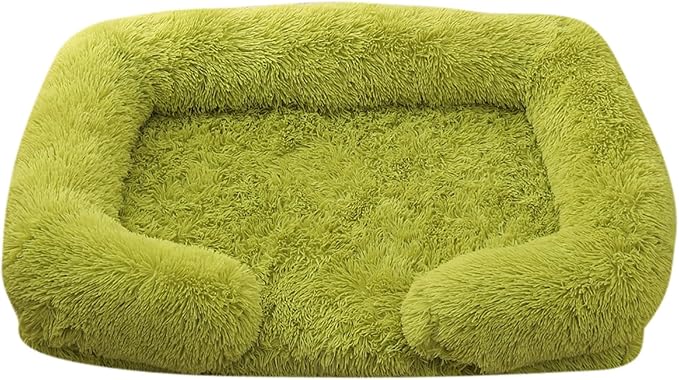 Dog Beds Large Sized dog Orthopedic, Sofa Dog Bed with Waterproof Lining and Nonskid Bottom, Rectangle Washable Dog Bed for Medium Small Dogs and Cats Comfortable ( Color : Green , Size : 31 x 21" )