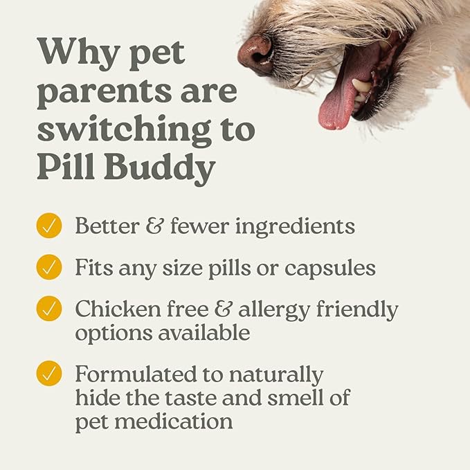 Earthly Pill Buddy Naturals - PB & Apple Recipe Pill Hiding Treats for Dogs - Make A Perfect Pill Concealing Pocket Or Pouch for Any Size Medication - 90 Servings