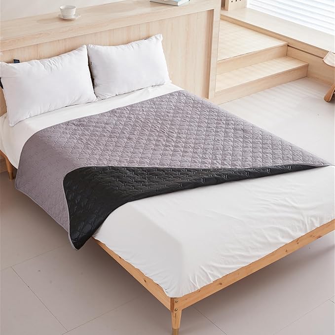 GIBZ Waterproof Dog Bed Blanket Cover Anti Slip Pet Furniture Protector Washable Large Washable Quilted Mat for Indoor, Khaki, 200x305cm