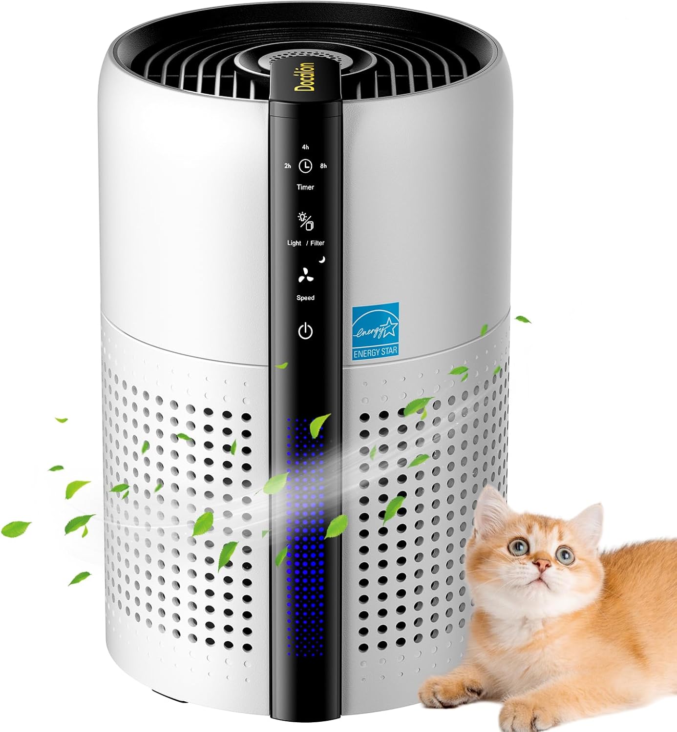 Cat Litter Deodorizer,Odor Eliminator for Pet Strong Odors 99% Activated Carbon Adsorption Plug in Air fresheners for home,Litter Box,Kitchen, Bathroom, Ion Air Purifier Quiet Portable