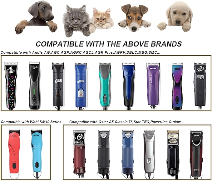 2PCS 30W Wide Blades for Dog Grooming Blades Compatible with Andis,Oster A5,Wahl km10 Dog Clippers,Size-#30W, 1/50 Inch Cut Length (0.5mm) (2pcs #30W)