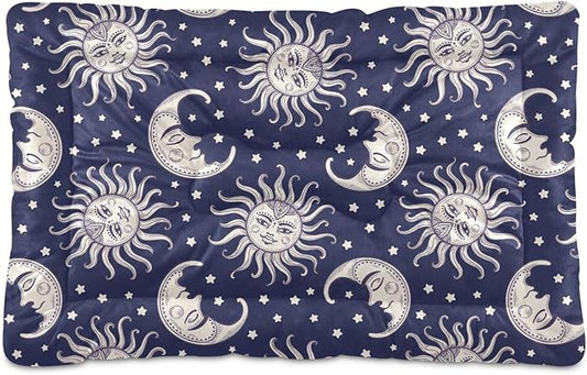 Pet Bed Vintage Sun Moon Dog Bed Mat Absorbing Non Slip Pad Pet Sleeping Mat for Small, Medium, and Large Dogs Puppy Cat 36 in x 24 in