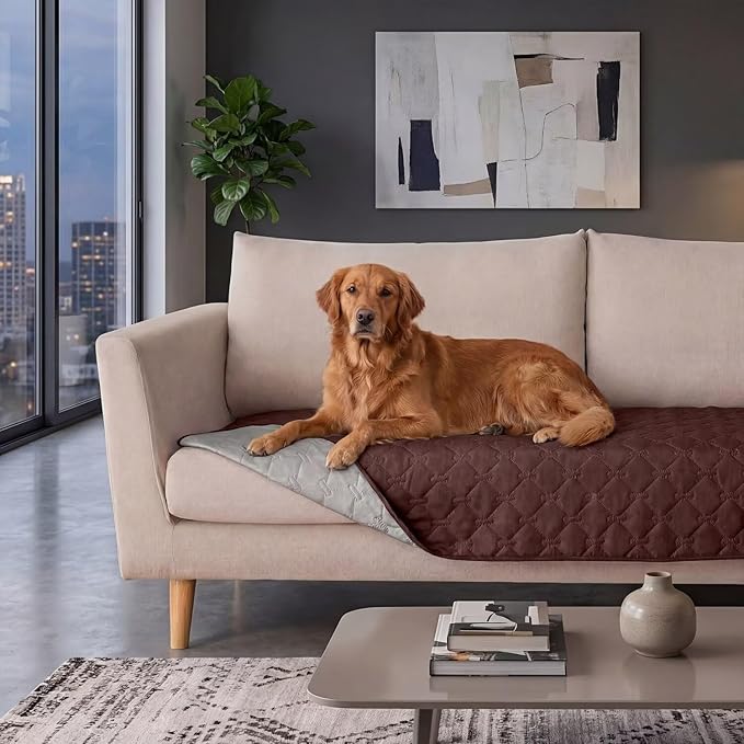 Waterproof Dog Bed Cover Pet Blanket Sofa Pet Bed Mat,Leak Proof Washable Incontinence Mattress Protectors,Suitable for People Who Cannot Take Care of Themselves,30x30 Inch Coffee