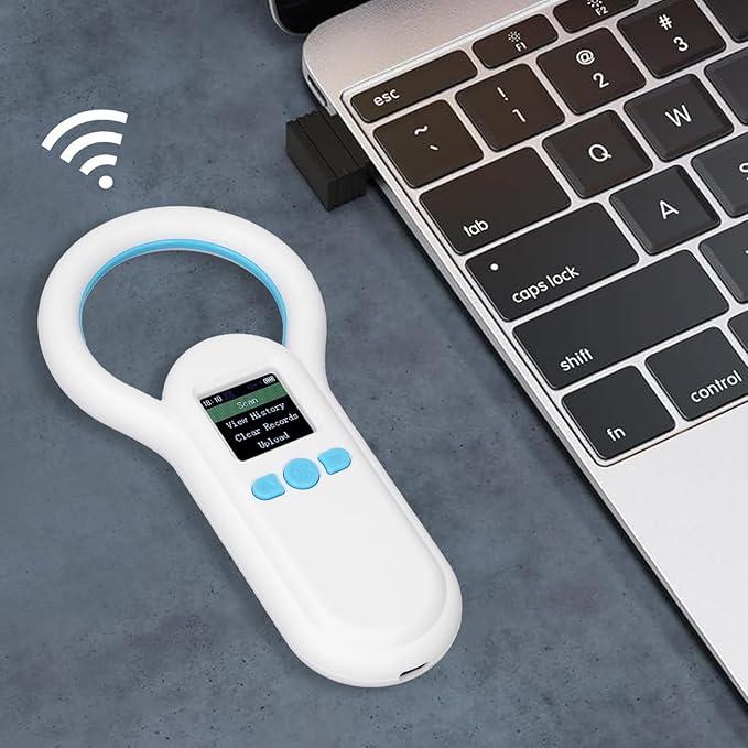 Yctze S20 Pet Microchip Scanner, 1.44 Inch TFT Display Reader, ISO11784 11785 FDX B ID64 Scanner with 500 Records Storage & USB Upload, Ideal for Dogs, Cats & Animal Management