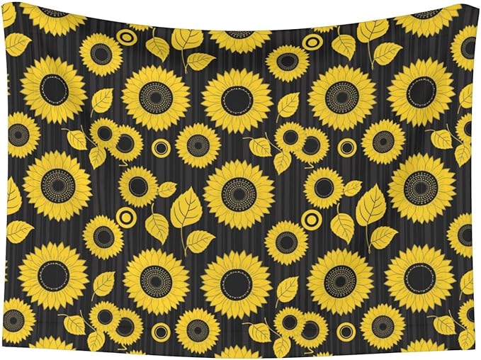 Double Sided Plush Pet Blanket with Cozy Dot Texture and Smooth Reverse, Abstract Yellow Sunflower, Reversible Throw for Dogs Cats on Couches Beds Crates