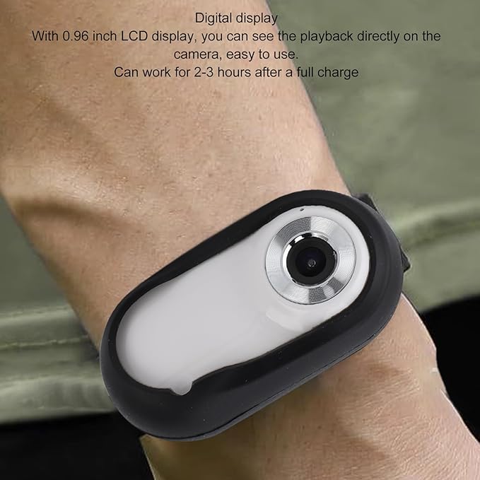 Cat Camera Collar - 170° Wide Angle Pet Dog Collar Camera with 0.96 Inch LCD Screen, Multi Fuctional Pet Cat for Video Records, White