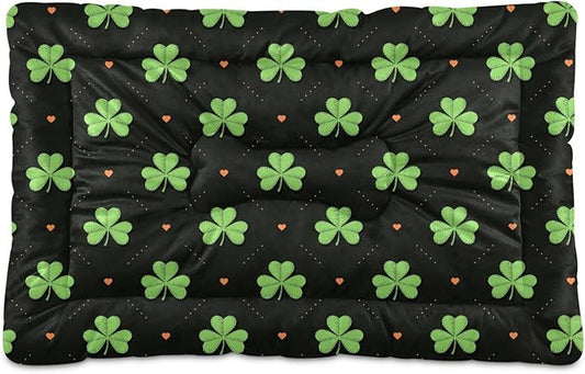 Pet Bed Heart Shamrock Dog Bed Mat Absorbing Non Slip Pad Pet Sleeping Mat for Small, Medium, and Large Dogs Puppy Cat 36 in x 24 in