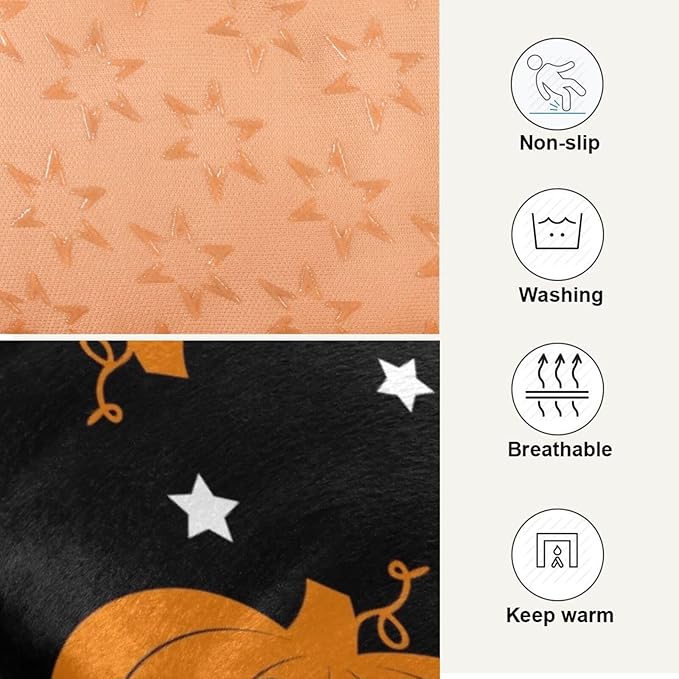 Halloween Ghost Bat Pumpkin Pet Bed Cute Dog Bed Mat Absorbing Non Slip Pad Pet Sleeping Mat for Small, Medium, and Large Dogs Puppy Cat 24 in x 18 in