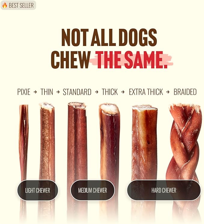 Natural Farm Odor-Free Braided Bully Sticks (12 Inch, 10 Pack) - 100% Grass-Fed Beef, Grain-Free, Low Fat & Fully Digestible Best Dental Treats - Safest Long Lasting Pizzle Chews to Keep Your Dog Busy