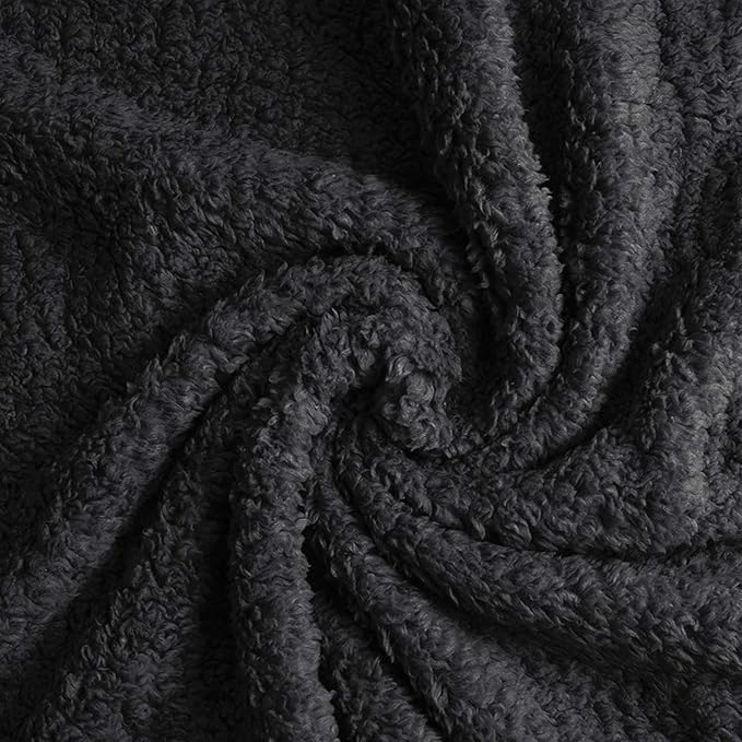 Pet Blankets for Couch Sofa Bed Dog Blankets Reversible Cat Blanket Soft Furniture Protector Cover for Small Medium Large Dogs Cats, Black, 24 x 31 inches