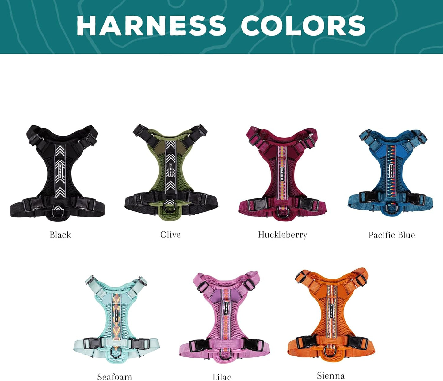 Wilderdog Lightweight Dog Harness with Reflective Straps - Large - Sienna