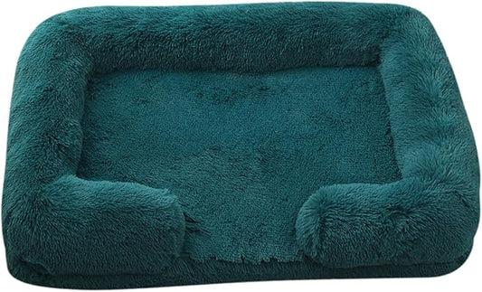 Dog Beds Large Sized dog Orthopedic, Sofa Dog Bed with Waterproof Lining and Nonskid Bottom, Rectangle Washable Dog Bed for Medium Small Dogs and Cats Comfortable ( Color : Blue1 , Size : 51 x 35" )